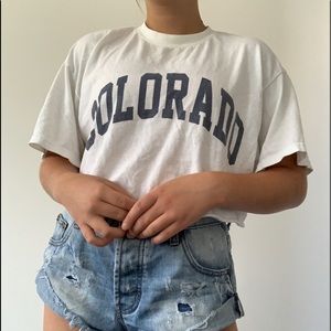 BRANDY MELVILLE CROPPED COLORADO TEE
